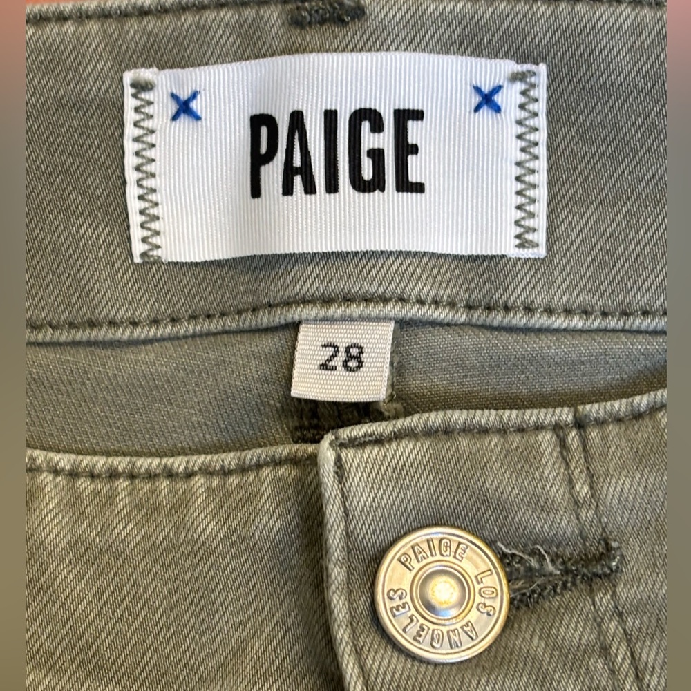 Paige Anessa High Rise Wide Leg Welt Utility Pocket Cropped Jeans Size 28 EUC - Picture 4 of 14